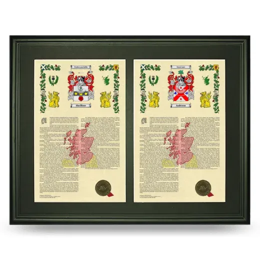 Double Armorial History Framed-Black