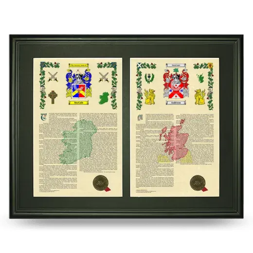 Double Armorial History Framed-Black