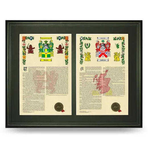 Double Armorial History Framed-Black