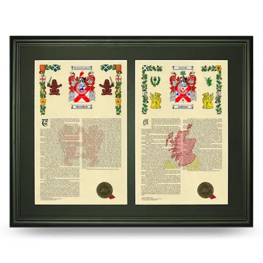 Double Armorial History Framed-Black