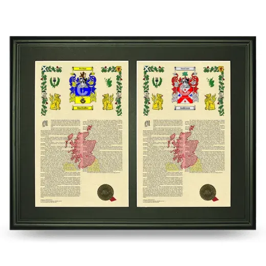 Double Armorial History Framed-Black