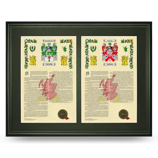 Double Armorial History Framed-Black