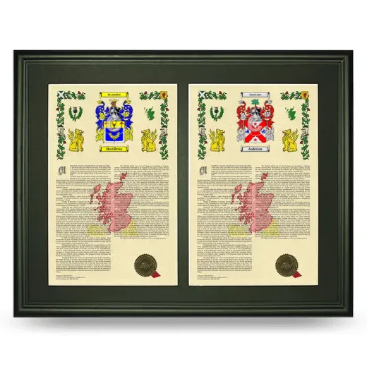 Double Armorial History Framed-Black