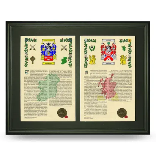 Double Armorial History Framed-Black