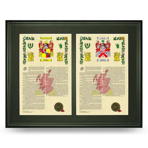 Double Armorial History Framed-Black