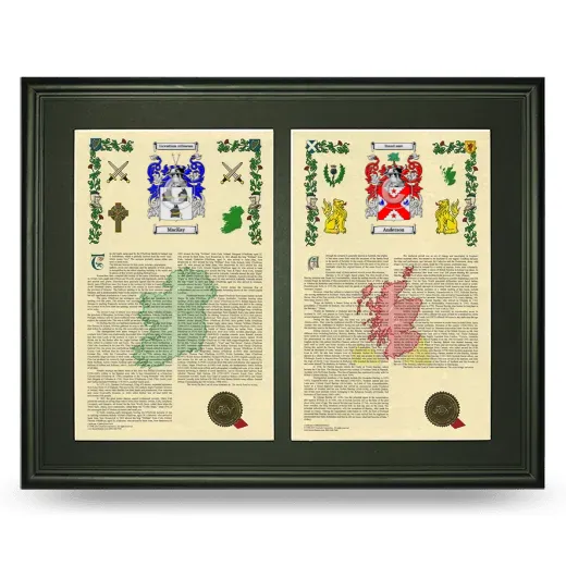 Double Armorial History Framed-Black