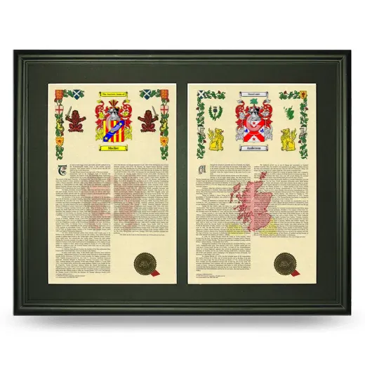Double Armorial History Framed-Black