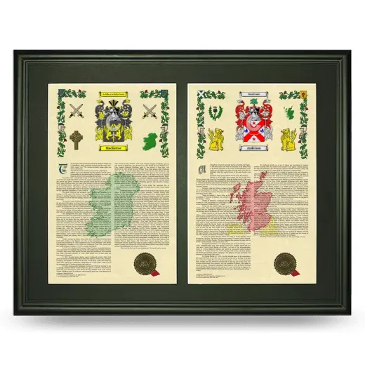 Double Armorial History Framed-Black