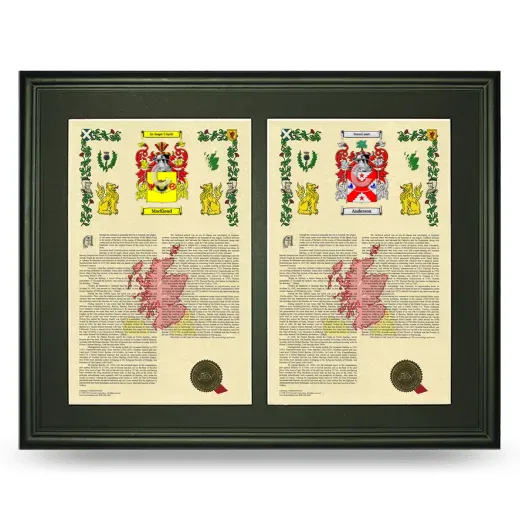 Double Armorial History Framed-Black