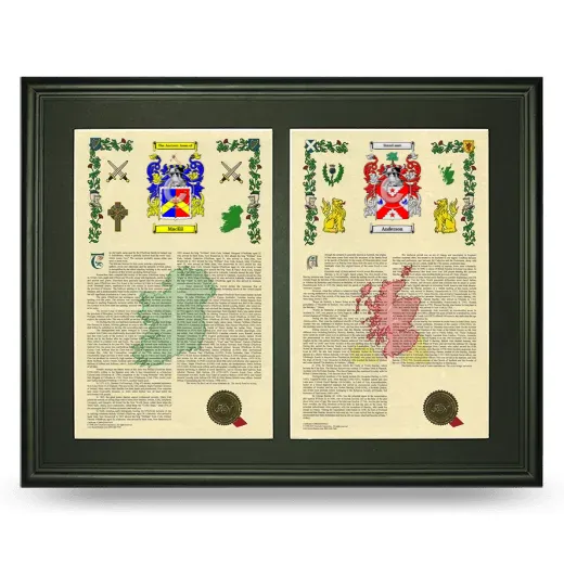 Double Armorial History Framed-Black