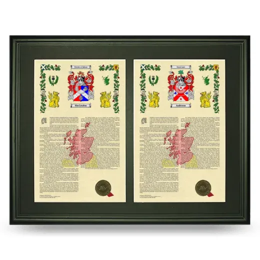 Double Armorial History Framed-Black