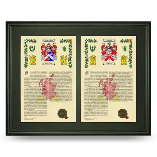 Double Armorial History Framed-Black