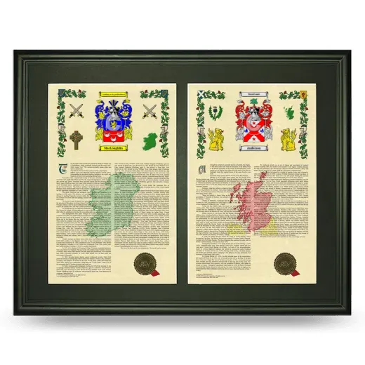 Double Armorial History Framed-Black