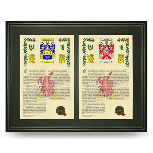 Double Armorial History Framed-Black