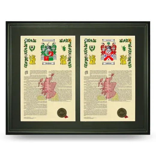 Double Armorial History Framed-Black