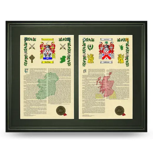 Double Armorial History Framed-Black