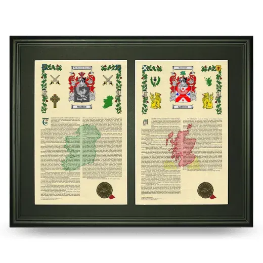 Double Armorial History Framed-Black