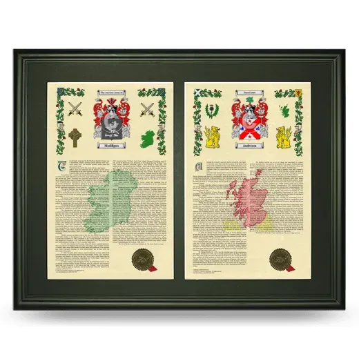 Double Armorial History Framed-Black
