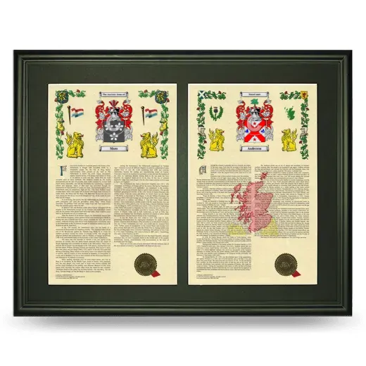 Double Armorial History Framed-Black