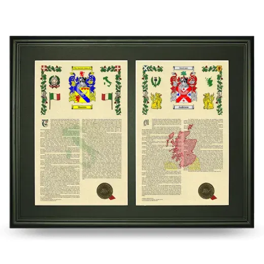 Double Armorial History Framed-Black