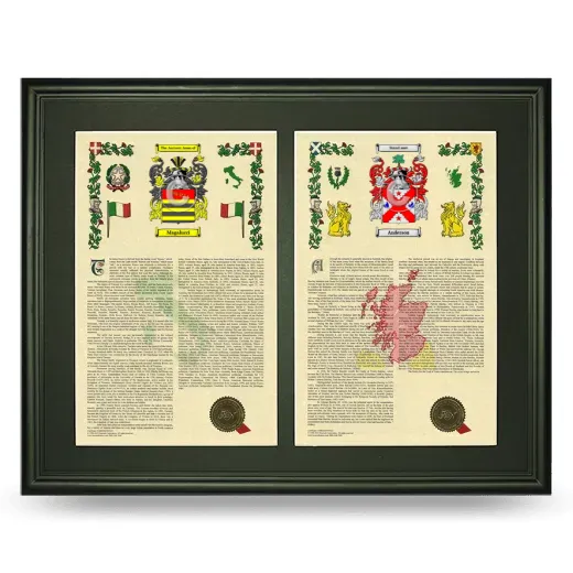 Double Armorial History Framed-Black