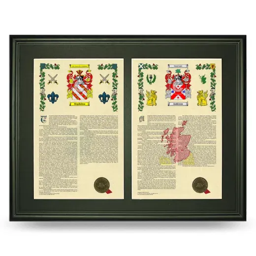 Double Armorial History Framed-Black