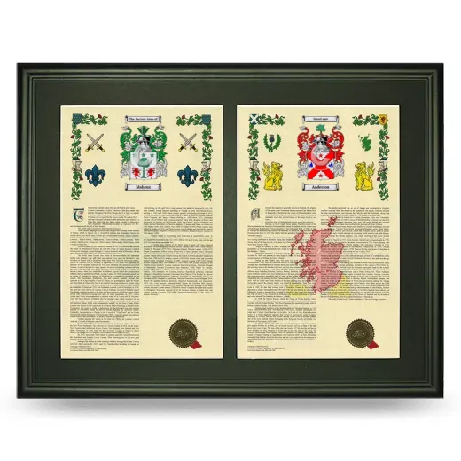 Double Armorial History Framed-Black