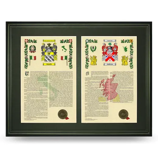 Double Armorial History Framed-Black