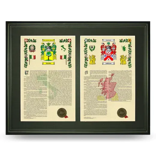 Double Armorial History Framed-Black