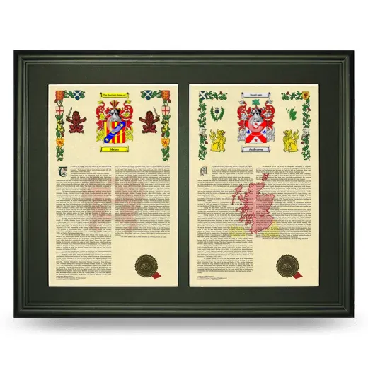 Double Armorial History Framed-Black
