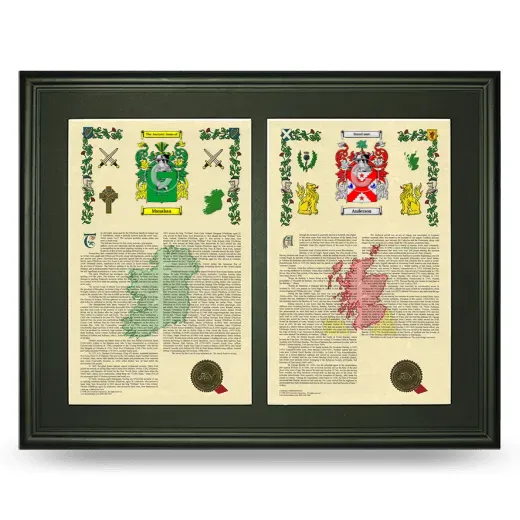 Double Armorial History Framed-Black