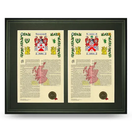 Double Armorial History Framed-Black