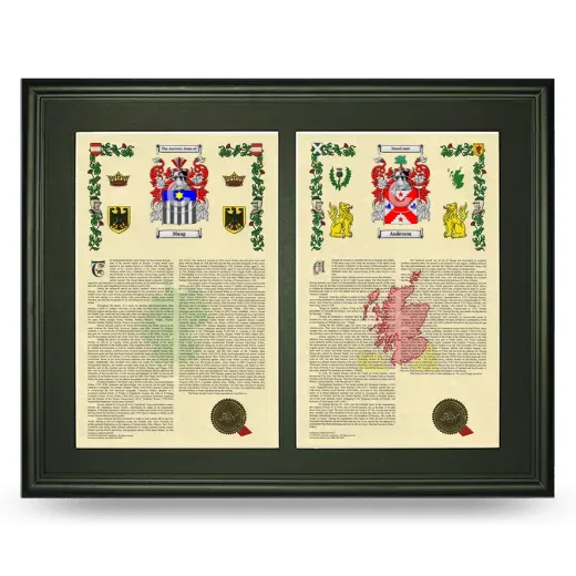 Double Armorial History Framed-Black