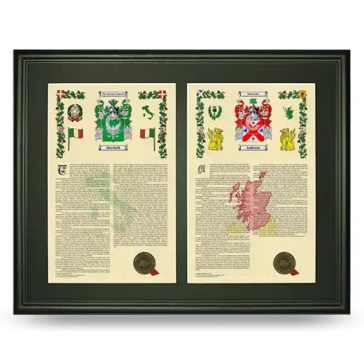 Double Armorial History Framed-Black