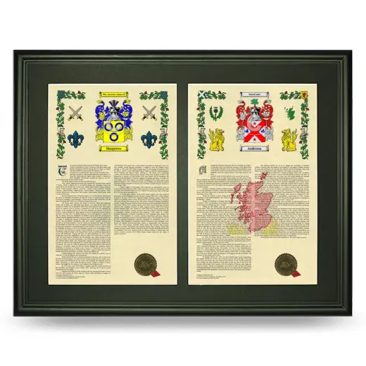 Double Armorial History Framed-Black