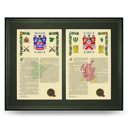 Double Armorial History Framed-Black