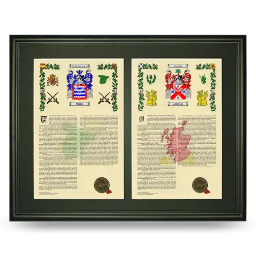 Double Armorial History Framed-Black