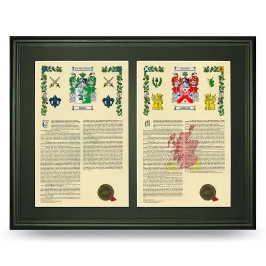 Double Armorial History Framed-Black