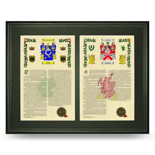 Double Armorial History Framed-Black