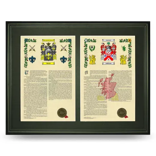 Double Armorial History Framed-Black