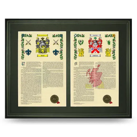 Double Armorial History Framed-Black