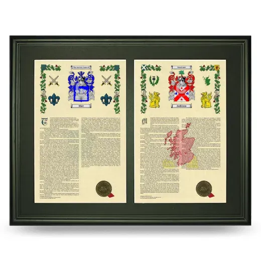 Double Armorial History Framed-Black