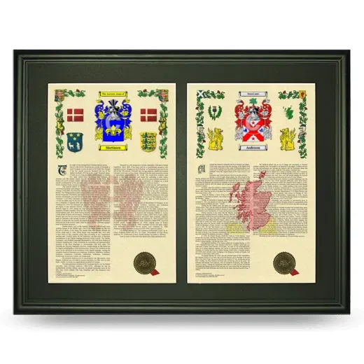 Double Armorial History Framed-Black