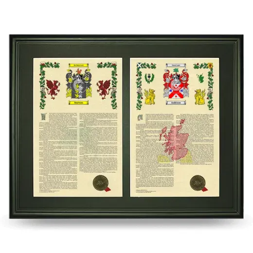 Double Armorial History Framed-Black