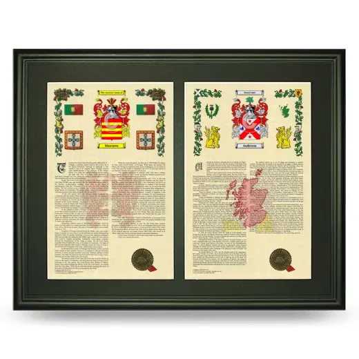 Double Armorial History Framed-Black