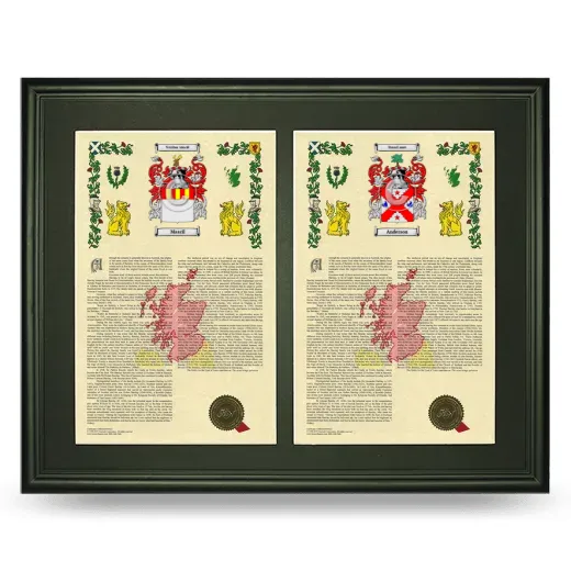Double Armorial History Framed-Black