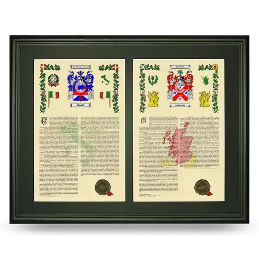 Double Armorial History Framed-Black
