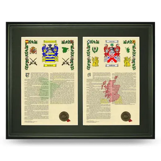 Double Armorial History Framed-Black