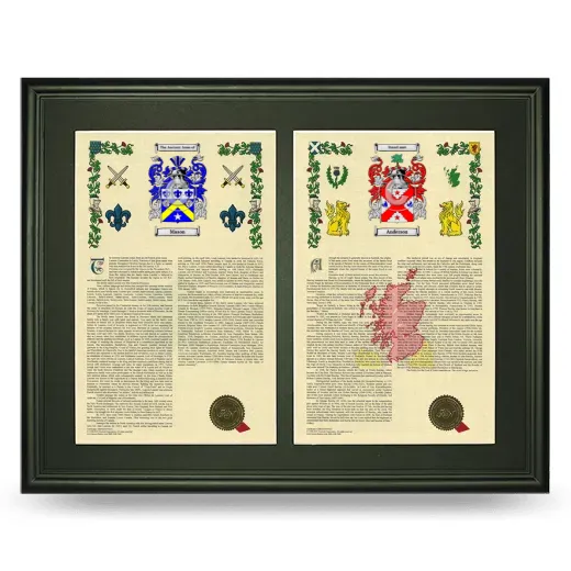 Double Armorial History Framed-Black
