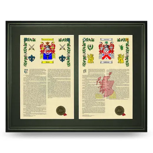 Double Armorial History Framed-Black